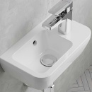 Vitra lave-mains Integra avec trou pour robinet 370 x 220 mm HL gauche avec trop-plein blanc NEUF