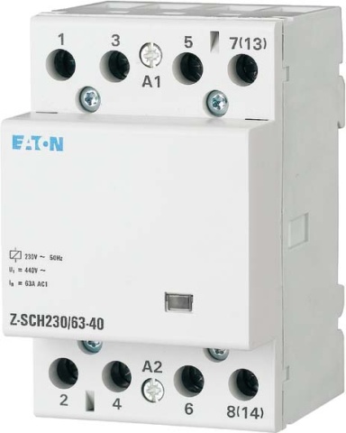 Eaton (Instalación) Contactor de instalación 230VAC/63A/4S Z-SCH230/63-40 NUEVO