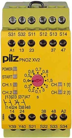 Interruttore di emergenza Pilz 30/24VDC 2n/o 2n/o t PNOZ XV2 #774500 NUOVO