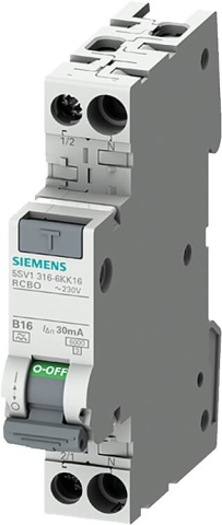 Siemens FI/LS compact 1P+N 6kA type A(G) 30mA B10 NEUF