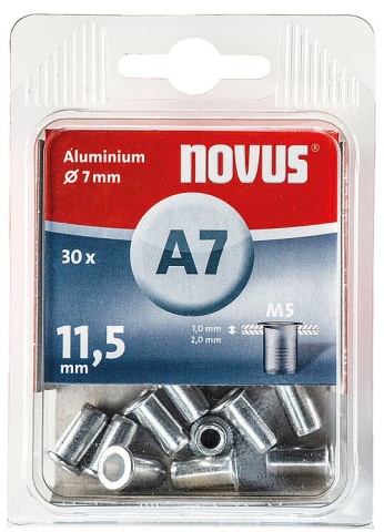 novus nitonakrętka typu A7M5 Alu 7 x 11,5 mm PU = 30 sztuk NOWOŚĆ