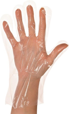 Guantes Mensch HDPE Polyclassic Strong, transparentes, talla 9/L | martillado bloqueado, bolsa NUEVO