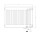 DeLonghi Radiateur profilé PLATTELLA V6 L raccordement standard 6-fois, type 11/500/1000, couleur blanc RAL 9016 NOUVEAU