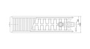 DeLonghi profile radiator PLATTELLA V6 L standard connection 6-fold, type 22/300/2200, colour white RAL 9016 NEW