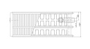 DeLonghi profile radiator PLATTELLA V6 L standard connection 6-fold, type 33/400/1000, colour white RAL 9016 NEW