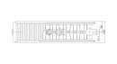 DeLonghi Profilheizkörper PLATTELLA V6 C Mittelanschluss 6-Fach, Typ 22/600/800, Farbe weiß RAL 9016 NEU