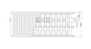 DeLonghi profile radiator PLATTELLA V6 C centre connection 6-way, type 33/600/2000, colour white RAL 9016 NEW