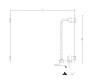 DeLonghi panel radiator LINEAR V6 L standard connection 6-fold, type 11/600/1200, colour white RAL 9016 NEW