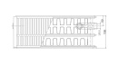 DeLonghi panel radiator LINEAR V6 L standard connection 6-fold, type 33/400/900, colour white RAL 9016 NEW