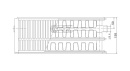 DeLonghi Planheizkörper LINEAR V6 C Mittelanschluss 6-Fach, Typ 33/600/600, Farbe weiß RAL 9016 NEU