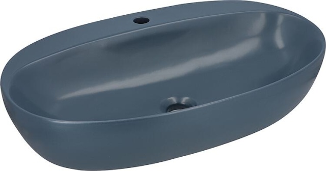 Evenes Lavabo de Encimera Elanda 700x440mm Cerámica con Grifo Azul Real mate NUEVO