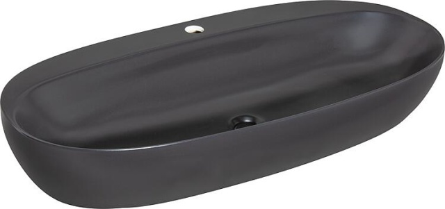 Evenes Lavabo de Encimera Elanda 900x440mm Cerámica con Grifo Negro NUEVO