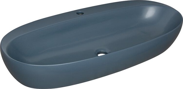 Evenes Countertop Washbasin Elanda 900x440mm Ceramic with Tap Hole Blue Royal matt NEW