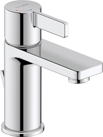 DURAVIT Mezclador de lavabo D-Neo S con desagüe automático, posición central fría, proyección 94 mm, cromo NUEVO