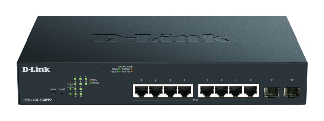 DLink Allemagne Gigabit Smart Switch 10 ports PoE+ DGS-1100-10MPV2/E NOUVEAU