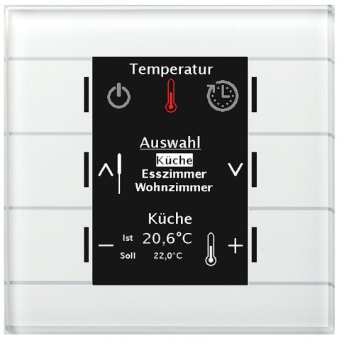 MDT Glass Smart bedieningspaneel met kleurendisplay, wit NIEUW