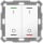 MDT Light 55 push-button, 2-gang, RGBW, with temperature sensor, pure white glossy, switching NEW