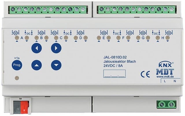 MDT Modulowy silownik zaluzjowy 8-krotny, 8TE, REG, 8 A, 24 V DC NOWOSC