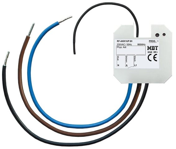 Actuador de interruptor por radio MDT KNX RF+ de 1 pliegue, empotrado, 10 A, 230 V AC NUEVO