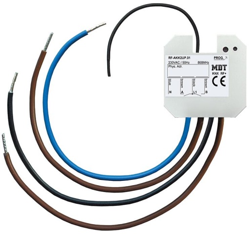 Actuador de interruptor por radio MDT KNX RF+ 2 veces, empotrado, 10 A, 230 V AC NUEVO