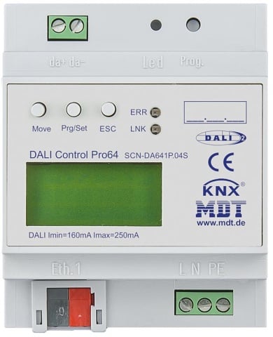 MDT Modular DALI Control Pro64 Gateway control, 4HP, REG NIEUW