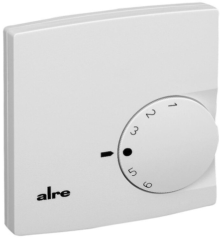 alre room thermostat, surface-mounted, normally closed, pure white, RTBSB-001.086 NEW