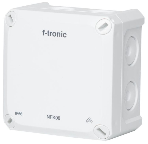 F-tronic FR-Boîte de dérivation 85x85x54mm, membrane anti-perforation IP66, PS, blanc, NFK08ws NOUVEAU