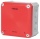 F-tronic FR-Abzweigkasten 110x110x67mm, Ausbrechöffnungen IP66, PS, grau/rot, Sicherheitsbeleucht. NEU