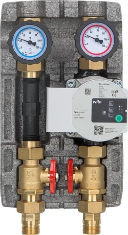 Evenes Heizkreisset Easyflow DN20 ungemischt, Wärmezählerstrecke mit Pumpe Grundfos UPM3S AUTO 15-60 NEU