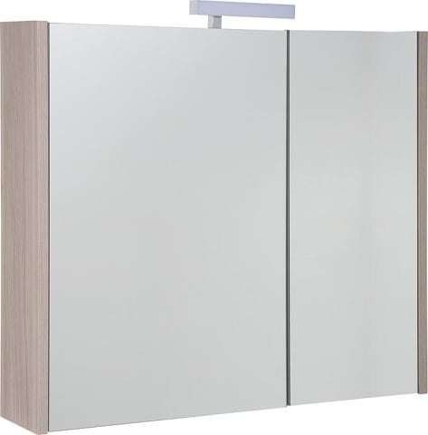 Evenes Armoire de toilette Akira avec éclairage LED, 2 portes, orme Rousseau, 800x700x155mm NEUF