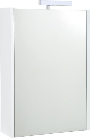 Evenes Armoire de toilette Akira avec éclairage LED, 1 porte, blanc brillant, 515x700x155mm NEUF