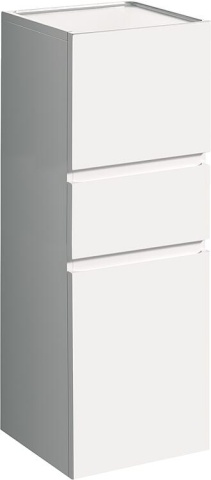 GEBERIT Armoire haute Renova Plan 2 portes, 1 tiroir, 390x1050x360 mm blanc brillant NEUF