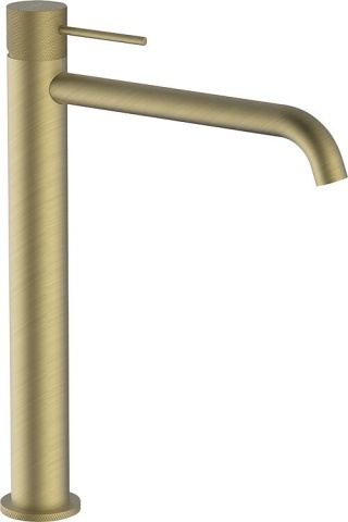 evenes Comallo mezclador de lavabo, versión alta con válvula clicker Soft Brass NUEVO