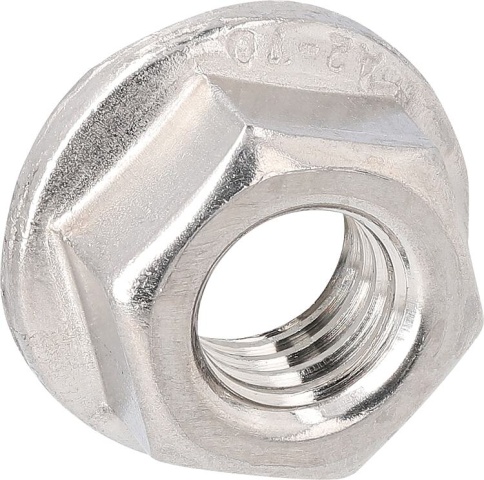 Hexagon nuts with flange and locking teeth DIN 6923 A4-80 M 16 PU: 50 NEW