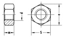 Hexagon nuts DIN 934 A2-70 M 18 PU: 50 NEW