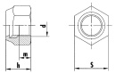 Hexagon nuts, self-locking, low form DIN 985 A2-70 M 18...