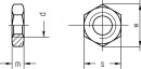 Sechskantmuttern, niedrig Form B Kl.04 DIN 439 galv....