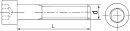 Zylinderschrauben mit Innensechskant 8.8 DIN EN ISO 4762 galv. verzinkt M 6 x 55VPE: 200 NEU