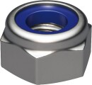 Hexagon lock nuts with plastic ring, fine thread low form...