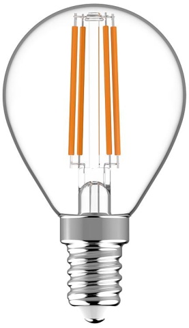 LEDs Light LED Filament Bulb - Drop Lamp G45 E14 4.5W 470lm 2700K Clear 330° NEW