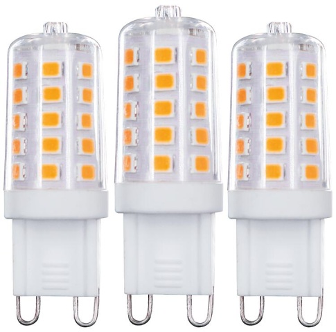 LEDs Light LED SMD Bulb - Grain G9 3.5W 300lm 2700K Clear Dimmable 3 Pack NEW