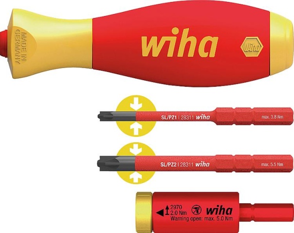 wiha Set di coppie easyTorque Adapter elettrico, 2,0 Nm, 4 pezzi NUOVO