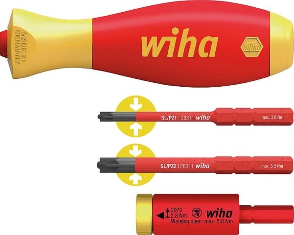 wiha Set di coppie easyTorque Adapter elettrico, 2,8 Nm, 4 pezzi NUOVO