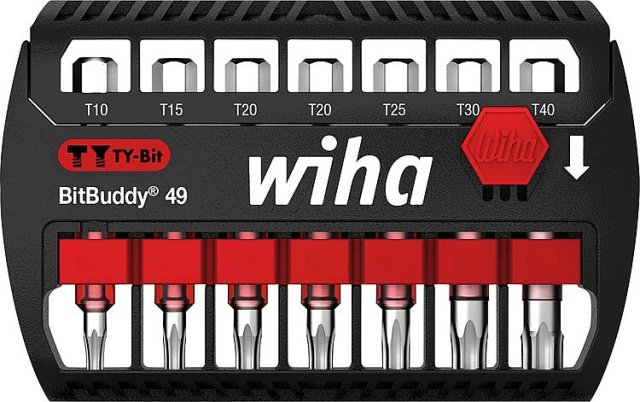 wiha Bit Set BitBuddy TY-Bit 49 mm Torx 7 piezas 1/4"" NUEVO