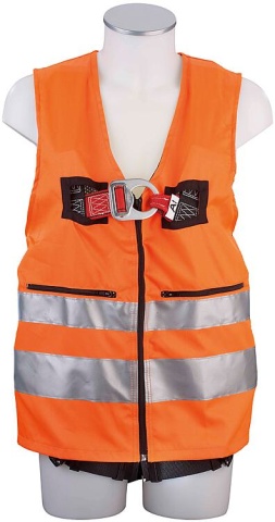 Gilet de sécurité MAS EN 471, taille 64-70 avec harnais de sécurité, 40, rallonge antichute 0,5m NOUVEAU