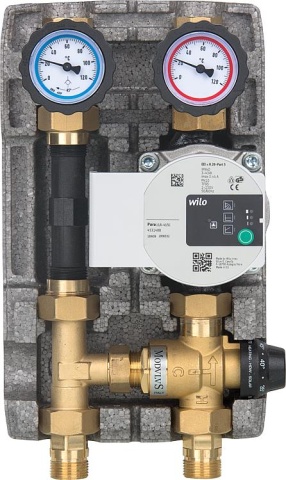 Set de circuit de chauffage Evenes Easyflow DN20 circuit de régulation à valeur constante,thermique 20-43° et circuit compteur de chaleur avec pompe Grundfos UPM3S AUTO 15-60, NEUF