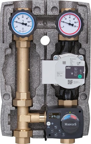 Evenes Set de circuit de chauffage Easyflow DN25(1"")Circuit de régulation à valeur constante électronique avec moteur de vanne mélangeuse ACC30, pompe Grundfos UPM3S AUTO 25-60 NOUVELLE