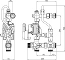 evenes Easyflow Mix centralina a pavimento, miscelatore a 3 vie, pompa Grundfos UPM3S Auto 15-60 NUOVO