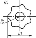 Kipp star knob with threaded bolt M 10 x 20, form L K0155.4101X20 NEW