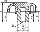 Kipp Sterngriff mit Innengewinde M 5 vorstehende Stahlbuchse,Form K K0153.205 NEU